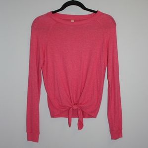 Aeropostle/ Pink Tie Front Sweater (X-Small)